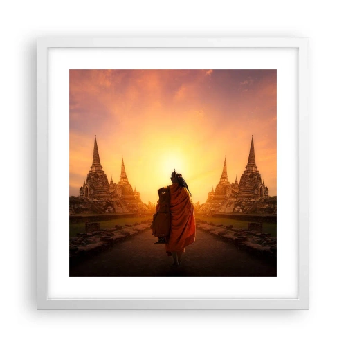 Poster în ramă albă - În pace prin eternitate - 40x40 cm