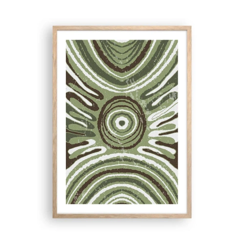 Poster în ramă de stejar deschis - Explozie de emoții - 50x70 cm