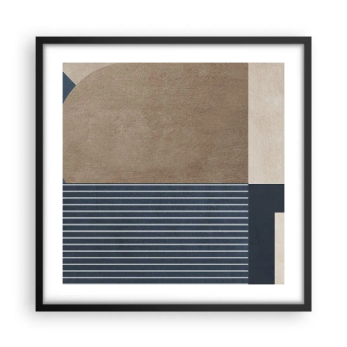 Poster în ramă neagră - Compoziție de simplitate și rotunjime - 50x50 cm