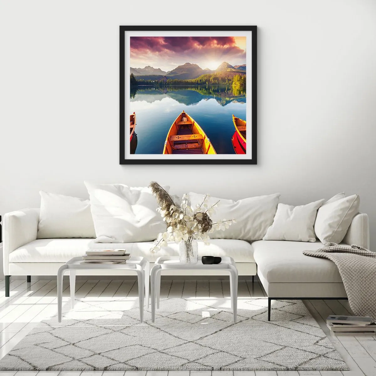 Poster în ramă neagră - Nimic împotriva naturii - 60x60 cm