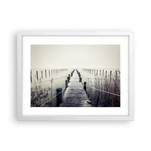 Poster în ramă albă - Scufundă-te în pace - 40x30 cm