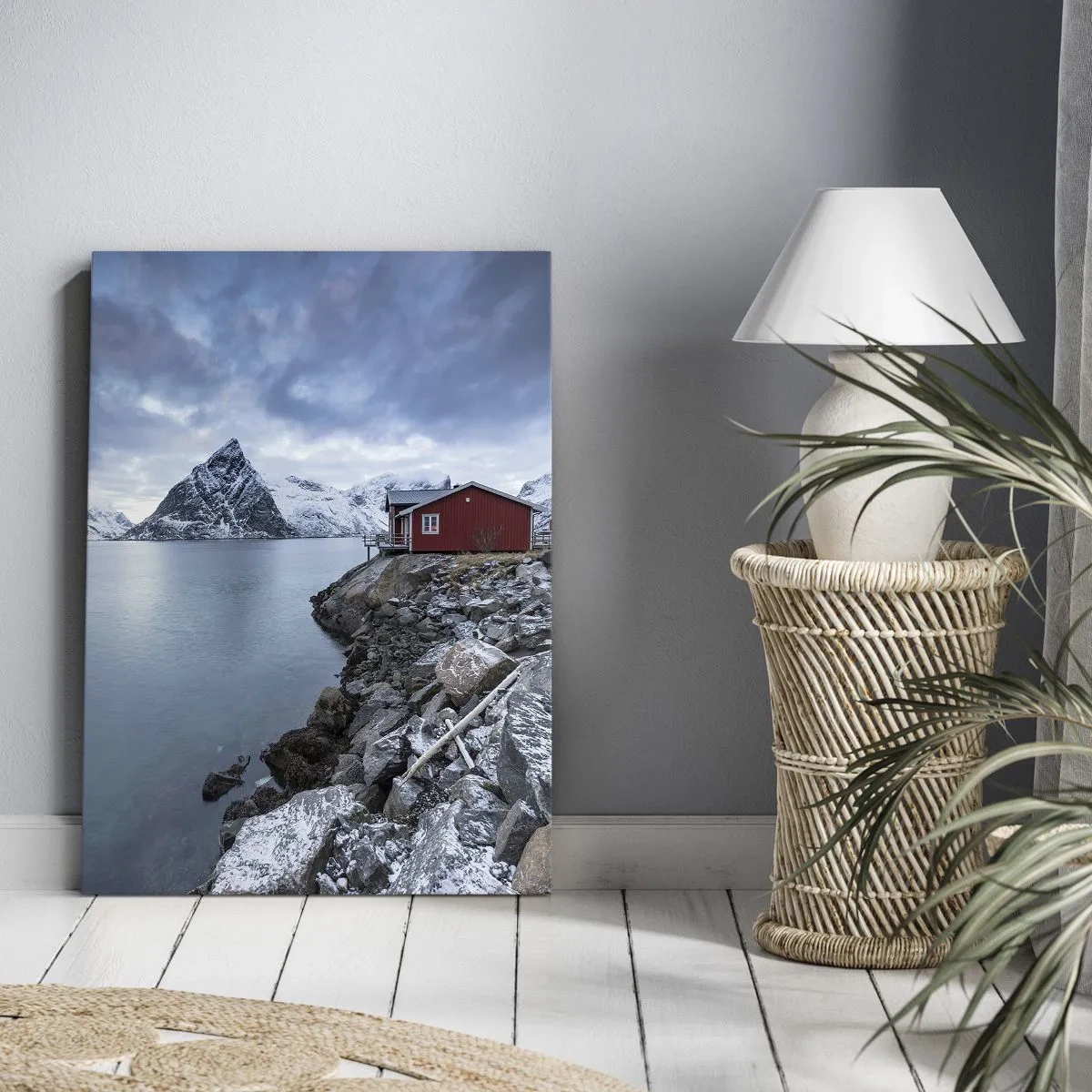 Tablou pe pânză - Refugiu scandinav - 55x100 cm