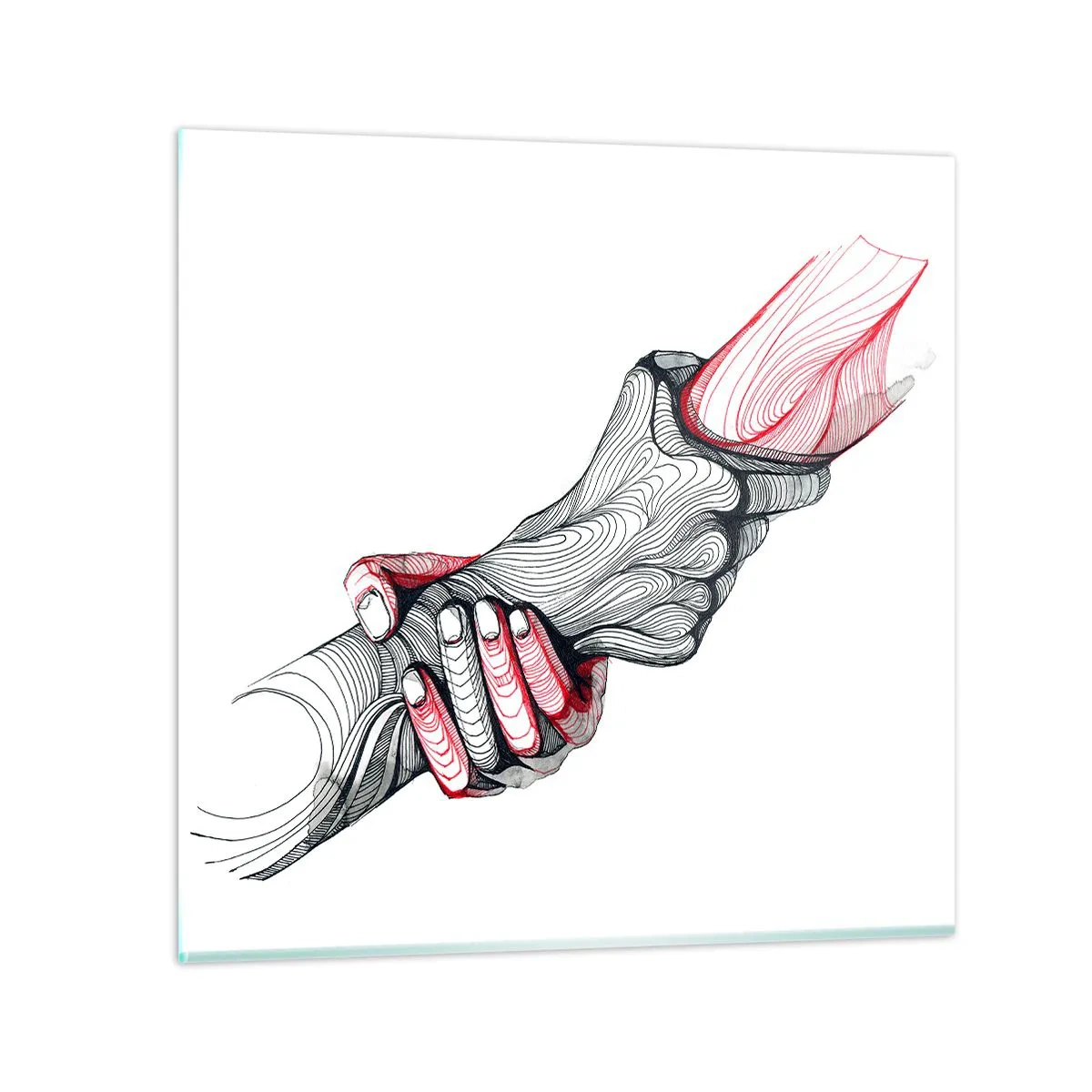 Tablou pe sticlă - Ești pe mâini bune - 40x40 cm