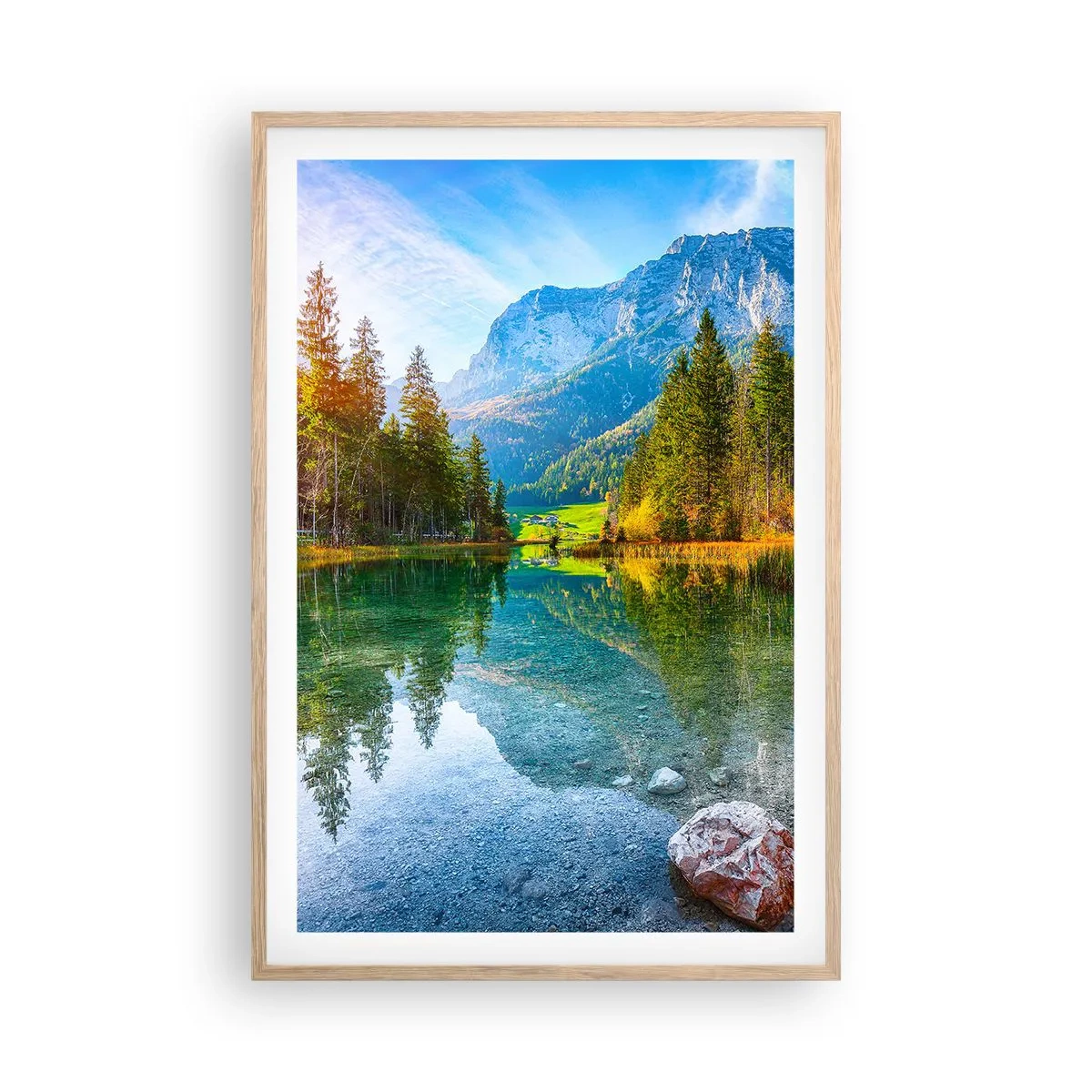 Poster în ramă de stejar deschis - Blândețea toamnei - 61x91 cm