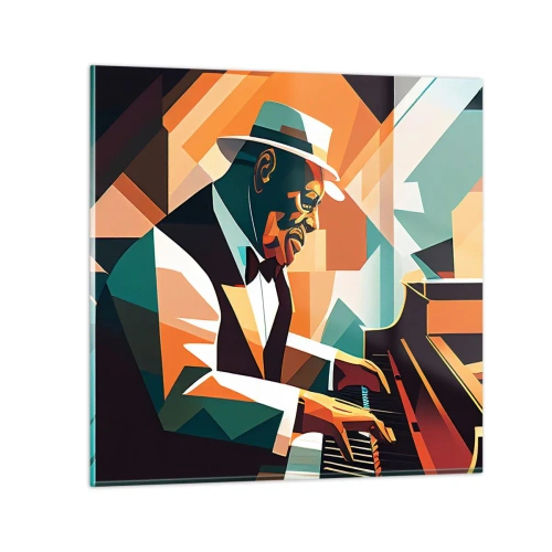 Tablou pe sticlă - Numai jazz - 70x70 cm