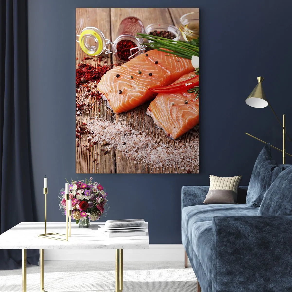 Tablou pe sticlă - O aventură norvegiană în bucătărie - 50x70 cm