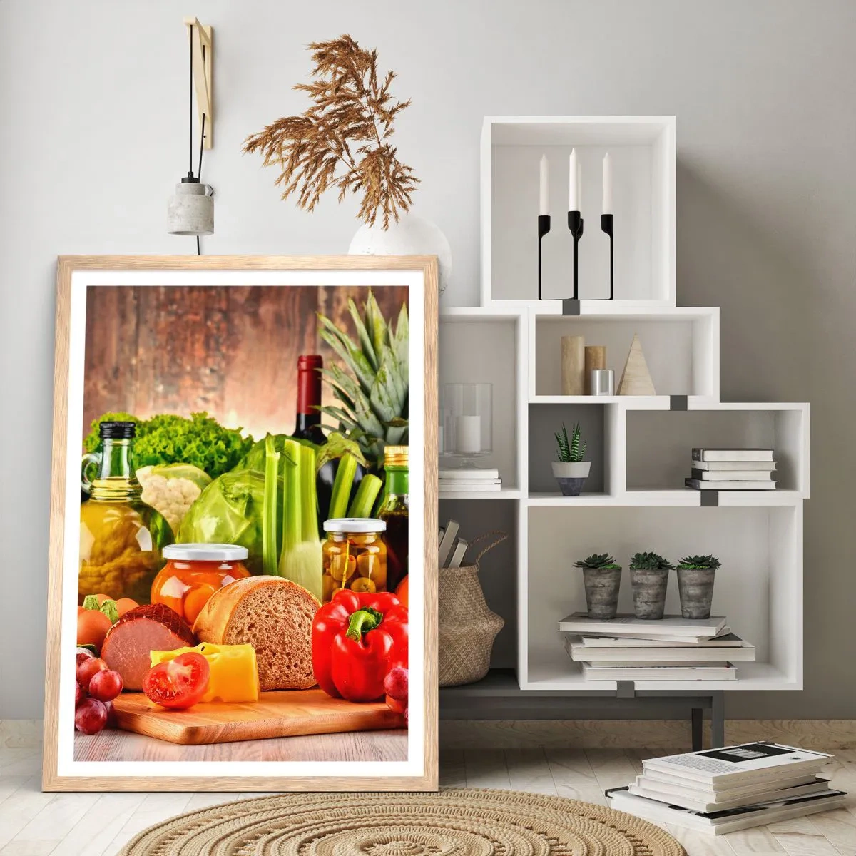 Poster în ramă de stejar deschis - Afumate, prăjite, marinate - 40x50 cm