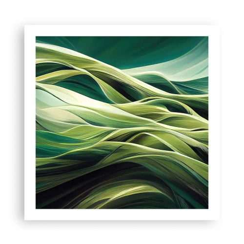 Poster - Un joc abstract de verde - 60x60 cm