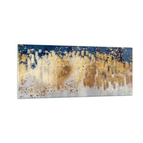Tablou pe sticlă - Compoziție modernă cu bliț - 100x40 cm