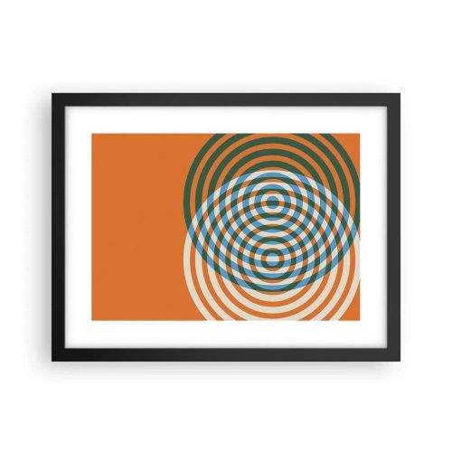 Poster în ramă neagră - Variație circulară abstractă - 40x30 cm