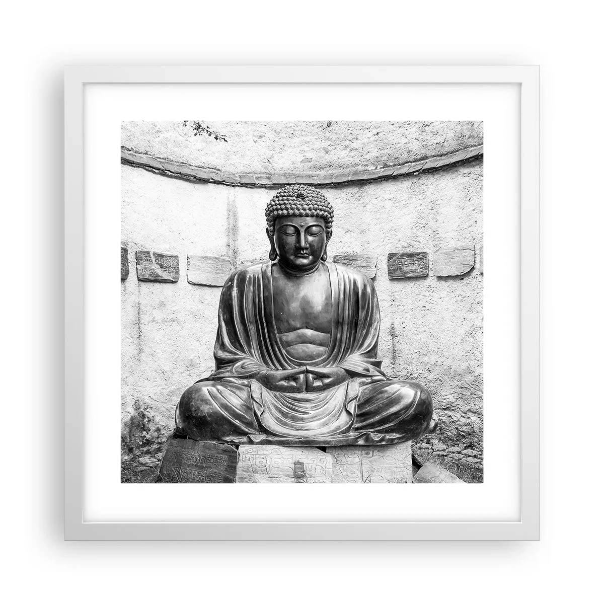 Poster în ramă albă - La sursa păcii - 40x40 cm