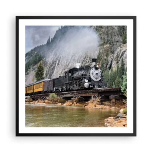 Poster în ramă neagră - Și încotro? Unde? - 60x60 cm