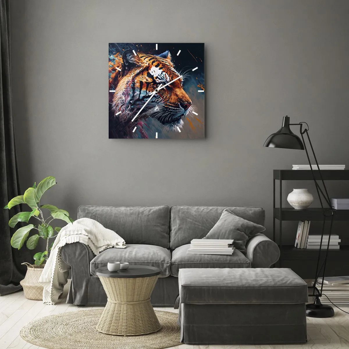 Ceas de perete - Ceas pe sticlă - Frumusețe sălbatică - 40x40 cm