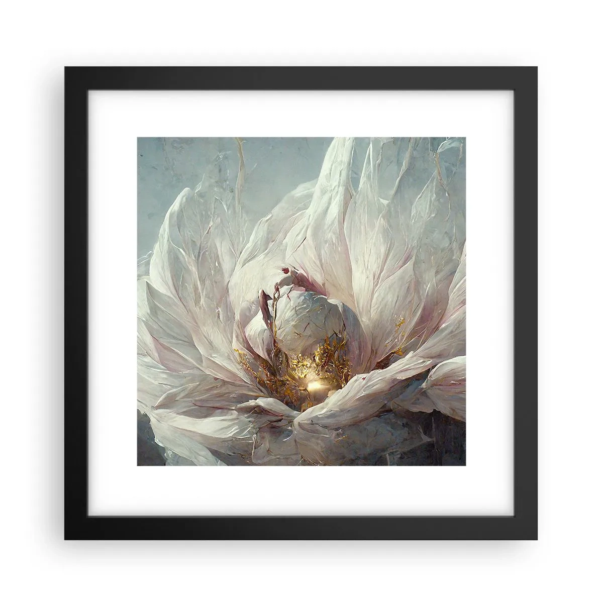 Poster în ramă neagră - Înflorește o dată la o sută de ani - 30x30 cm
