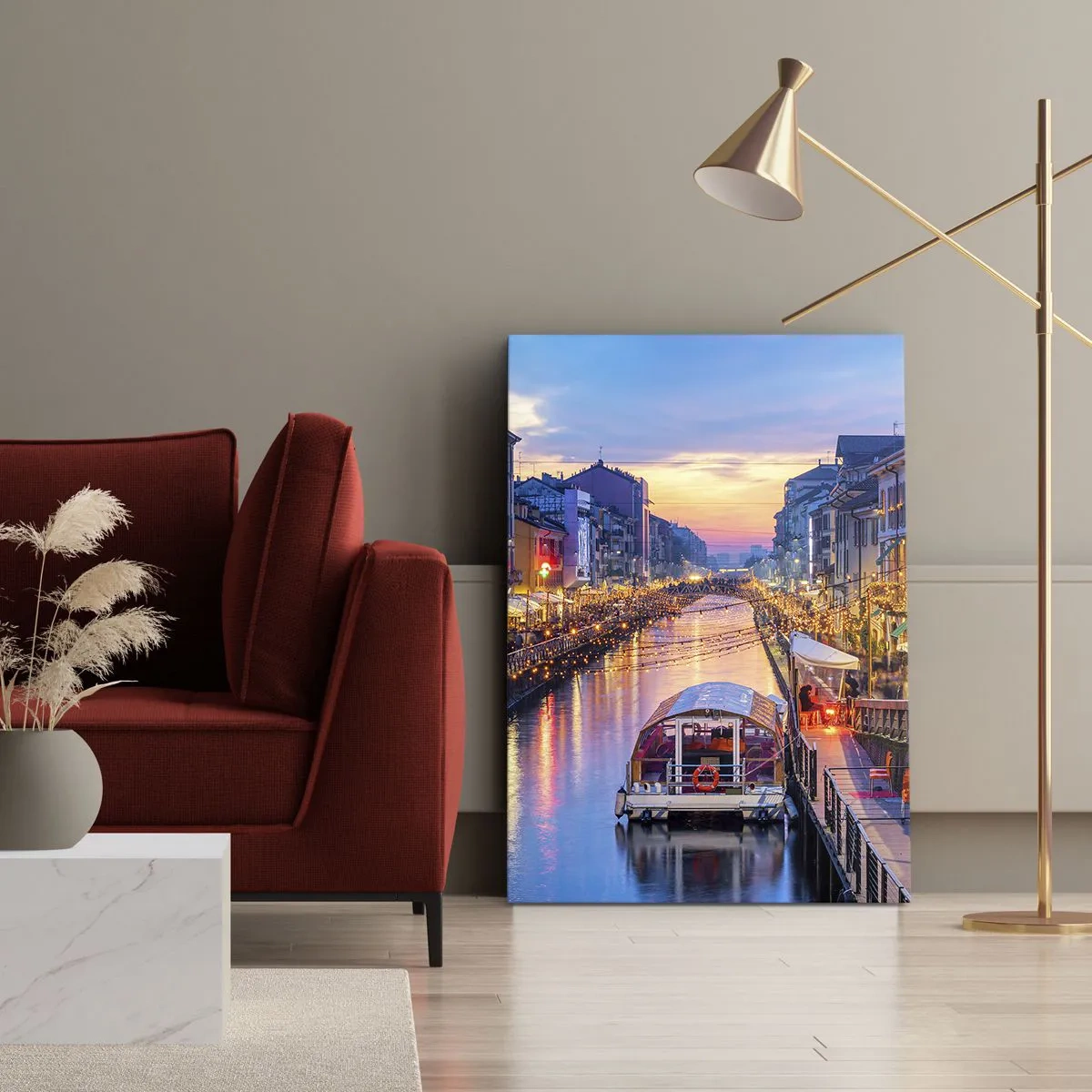 Tablou pe pânză - O seară de lumină și distracție - 50x70 cm