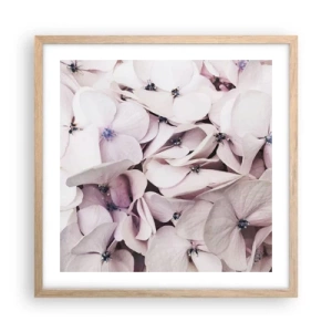 Poster în ramă de stejar deschis - Într-un potop de flori - 50x50 cm