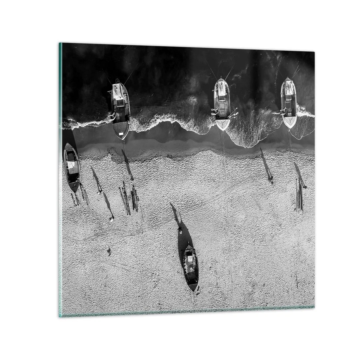 Tablou pe sticlă - Tot pe țărm... - 30x30 cm