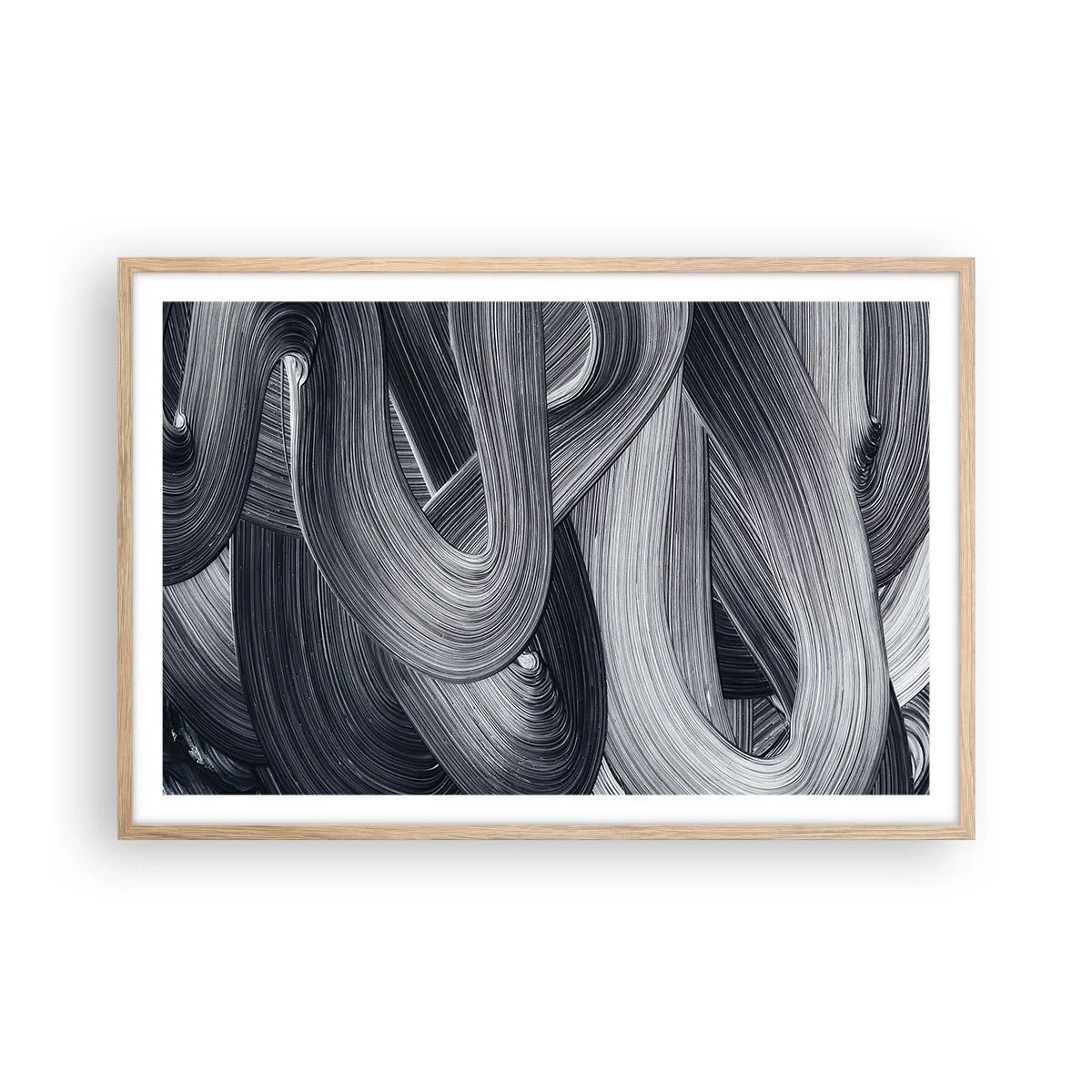 Poster în ramă de stejar deschis - Fluiditatea realității - 91x61 cm