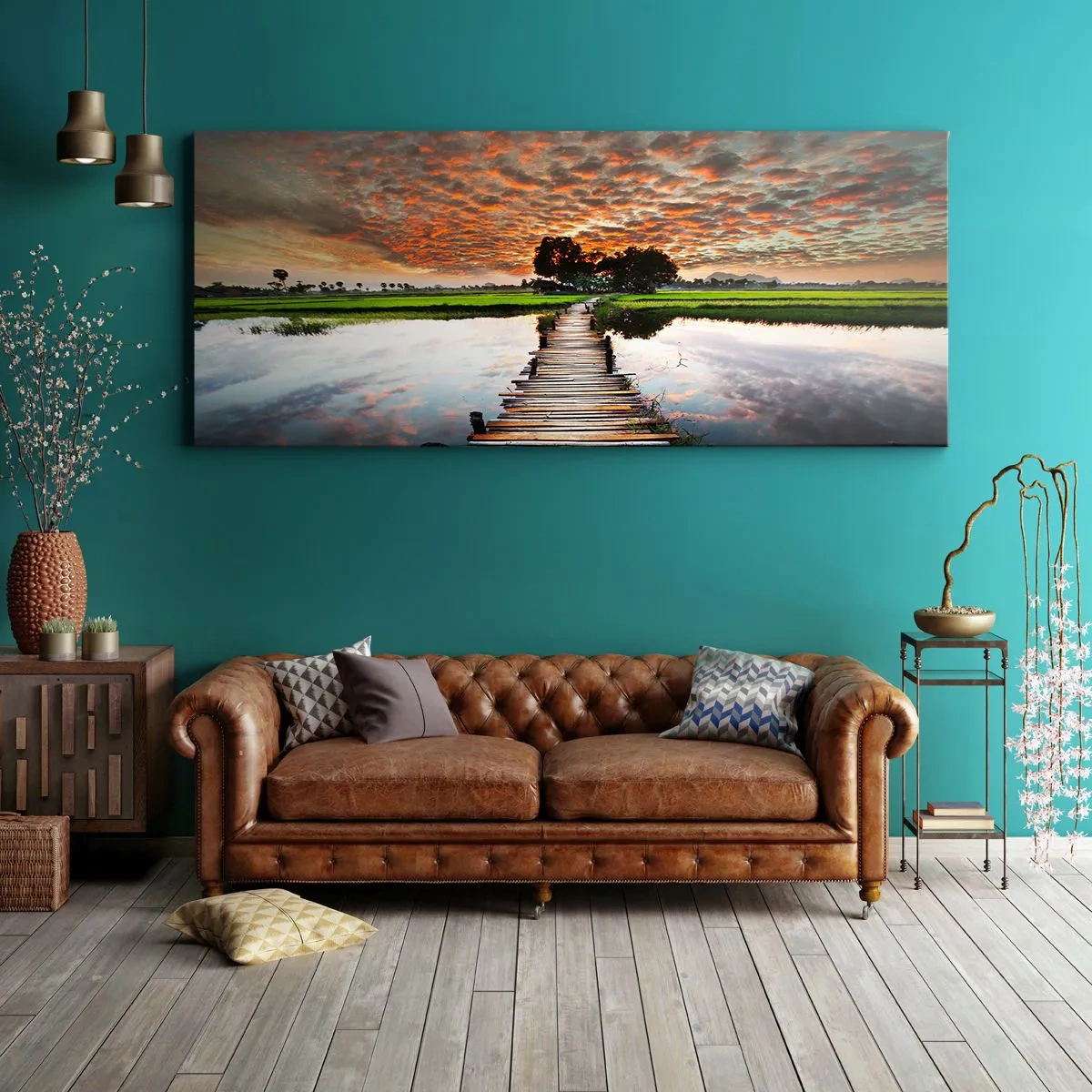 Tablou pe pânză - Întindeți brațele - respirați - 100x40 cm