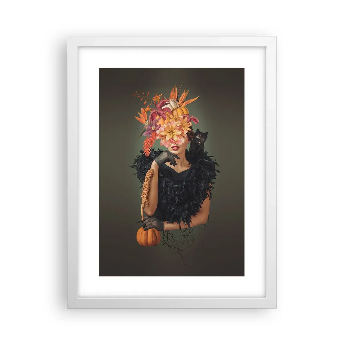 Poster în ramă albă - Magia vrăjitoarei - 30x40 cm