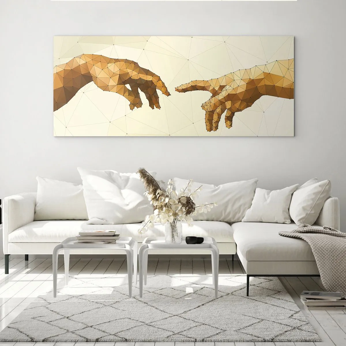 Tablou pe sticlă - Geometrie divină - 140x50 cm