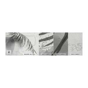 Mostră tapet Premium Canvas - Exotismul subtil al naturii - Minimalism, Botanic, Frunze - 100x30 cm