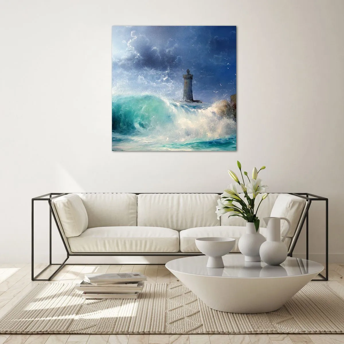 Tablou pe sticlă - La veghe împotriva elementelor - 50x50 cm