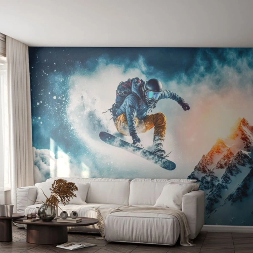 Tapet Standard Eco - Emoții extreme - Snowboarding, Sport, Iarnă - 400x280 cm