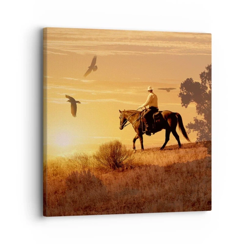 Tablou pe pânză - Singur peste prerie - 30x30 cm