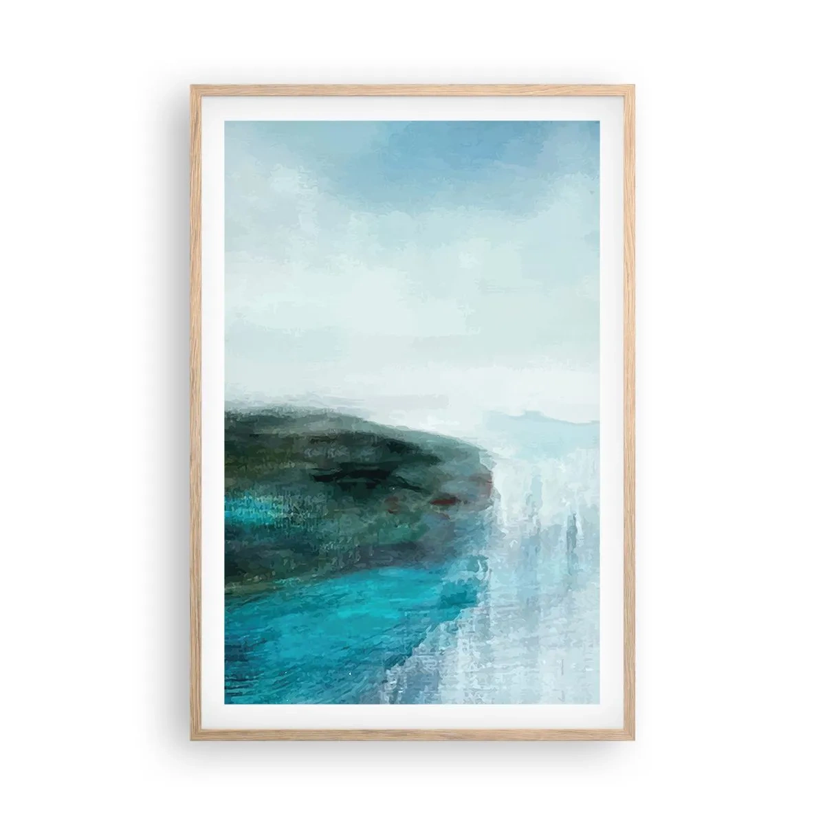 Poster în ramă de stejar deschis - Abstracție maritimă - 61x91 cm