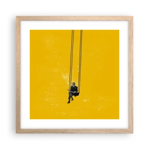 Poster în ramă de stejar deschis - O zi ca oricare alta - 40x40 cm