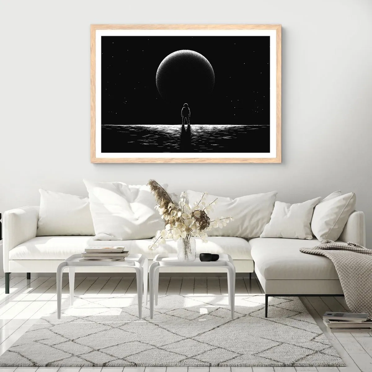 Poster în ramă de stejar deschis - Față în față - 50x40 cm