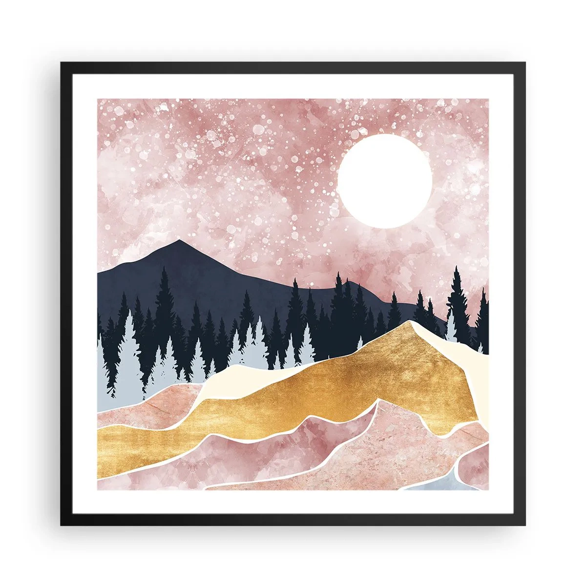 Poster în ramă neagră - Garda de noapte - 60x60 cm