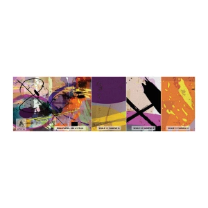 Mostră tapet Premium Canvas - Poate fi drept sau de jur împrejur - Abstracția, Bucată, Model modern - 100x30 cm