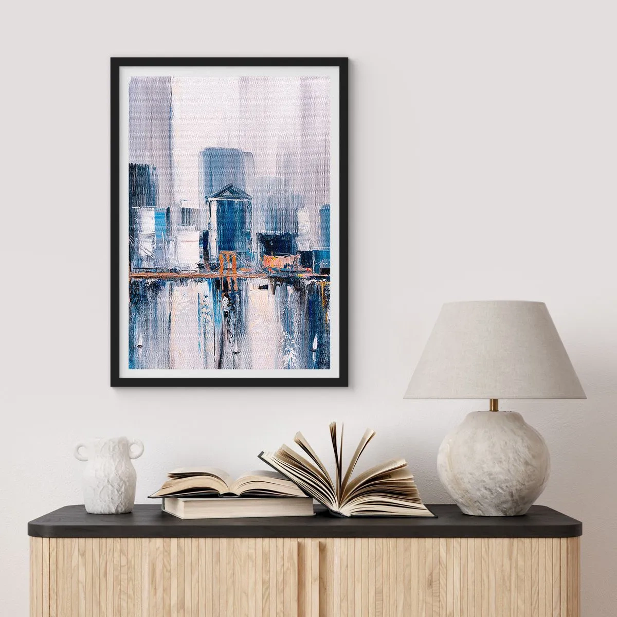 Poster în ramă neagră - Impresie de New York - 61x91 cm