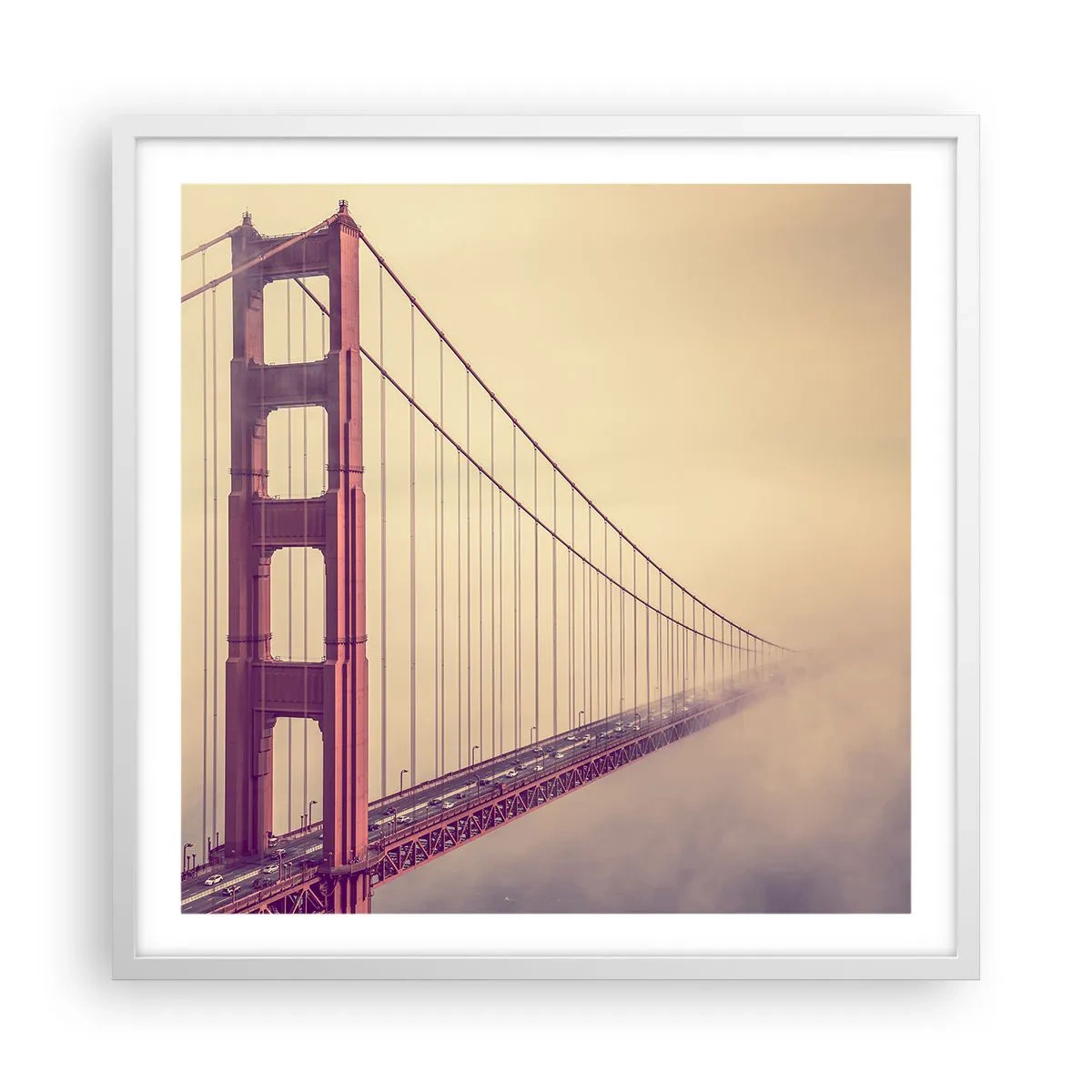 Poster în ramă albă - Între cer și pământ - 60x60 cm