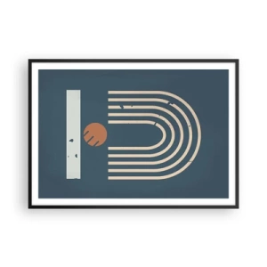 Poster în ramă neagră - Geometrie în funcție de rodie - 100x70 cm