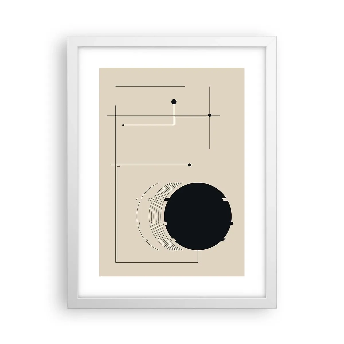 Poster în ramă albă - Compoziție flexibilă și dinamică - 30x40 cm