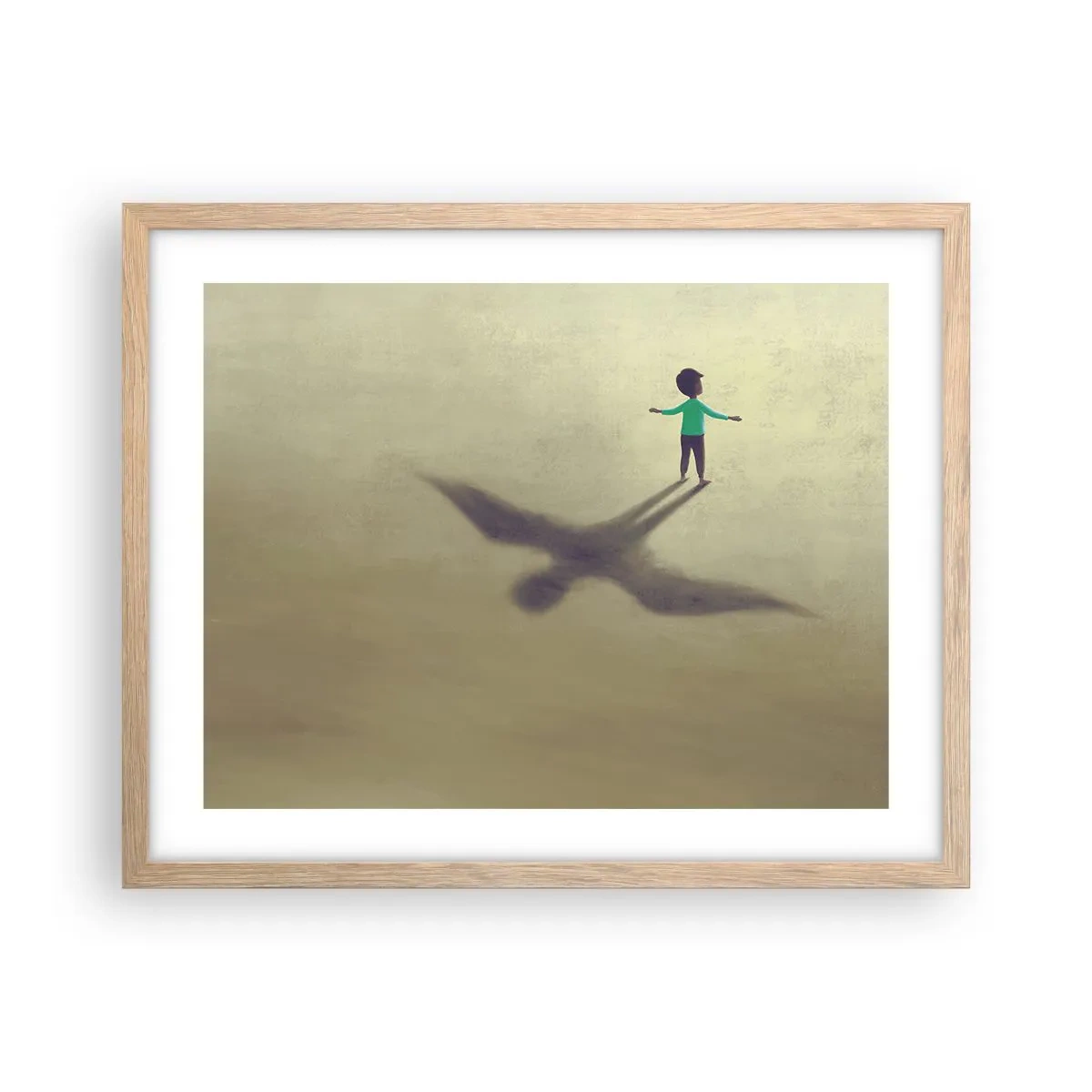 Poster în ramă de stejar deschis - Eroul viitorului - 50x40 cm