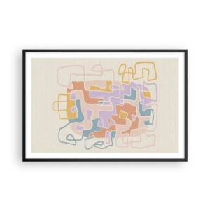 Poster în ramă neagră - Labirintul - o aventură plină de bucurie - 91x61 cm