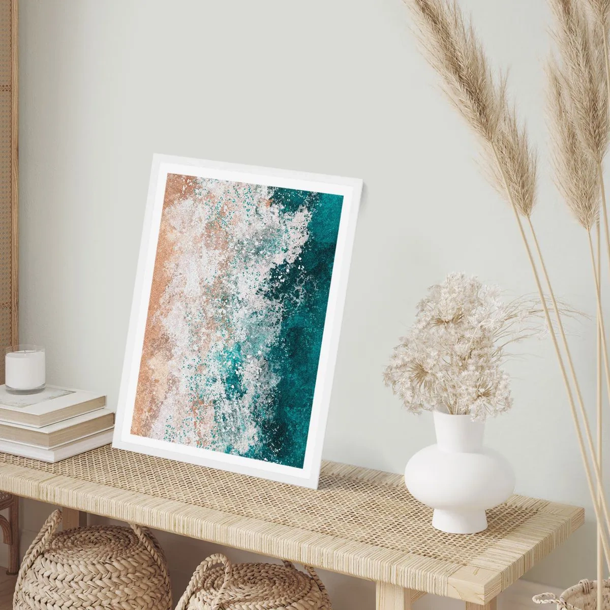 Poster în ramă albă - Povești despre mare - 70x100 cm