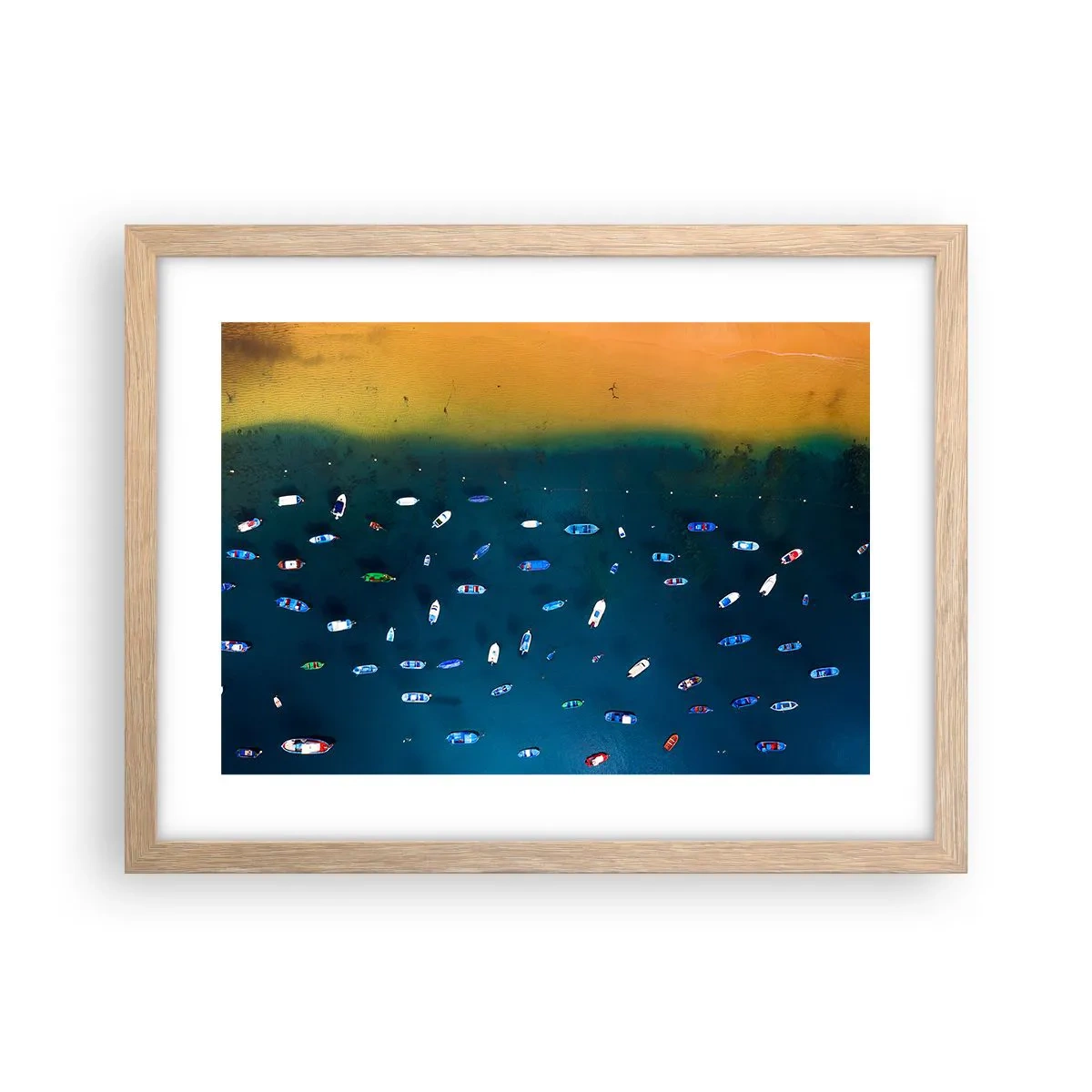 Poster în ramă de stejar deschis - Joc de vacanță - 40x30 cm