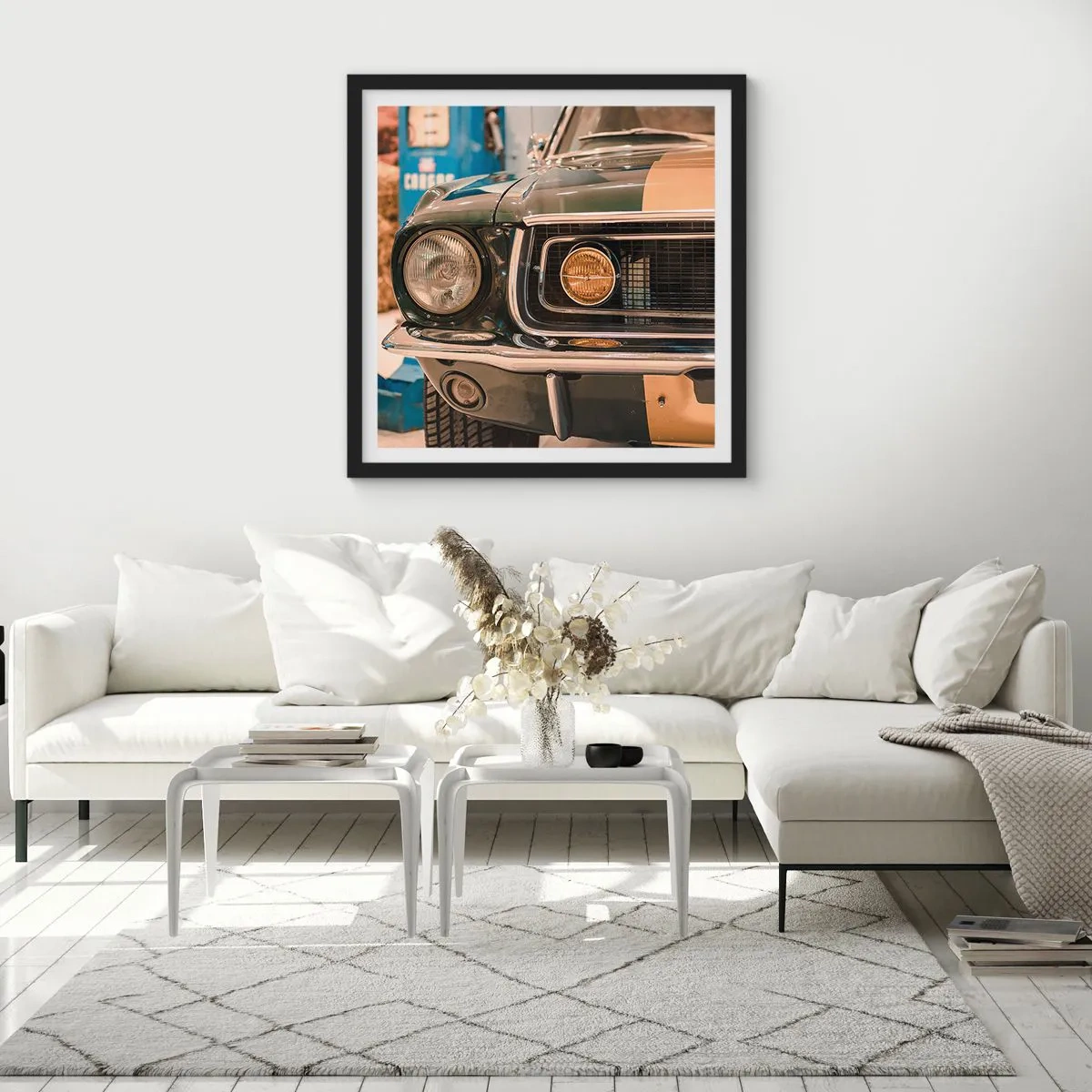 Poster în ramă neagră - Întâlnire cu o legendă - 40x40 cm