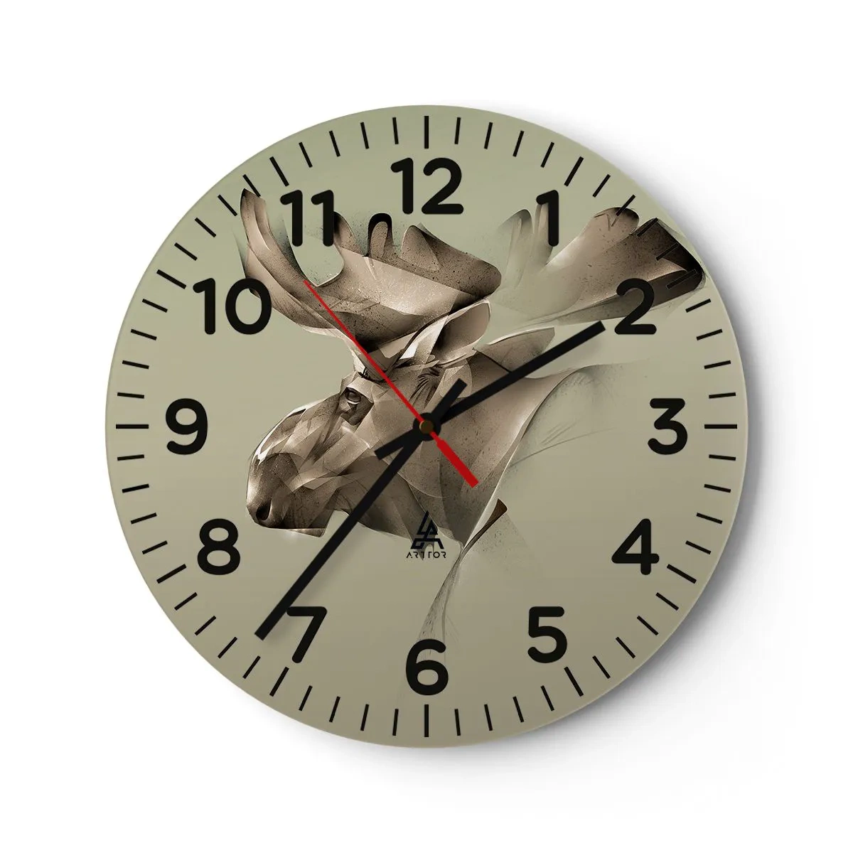 Ceas de perete - Ceas pe sticlă - Puterea blândă a calmului - 40x40 cm