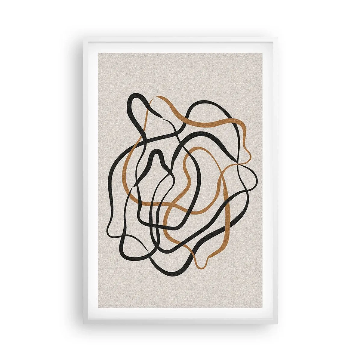 Poster în ramă albă - Totul s-a încurcat - 61x91 cm