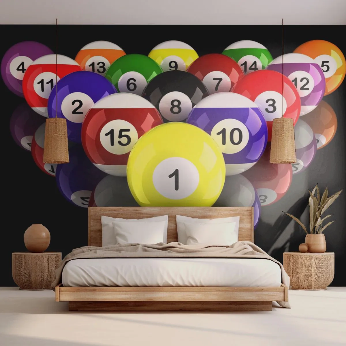 Tapet Premium Canvas - Diferite culori de joc - Sport, Biliard, Mingi de biliard - 450x315 cm