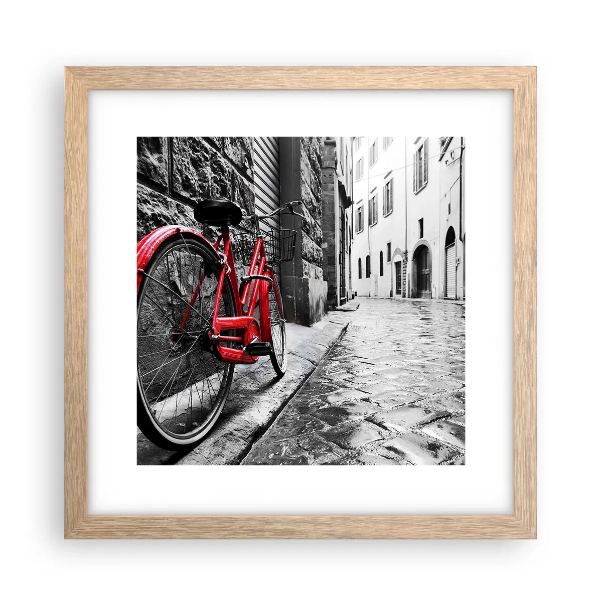 Poster în ramă de stejar deschis - Adevărata frumusețe nu îmbătrânește - 30x30 cm