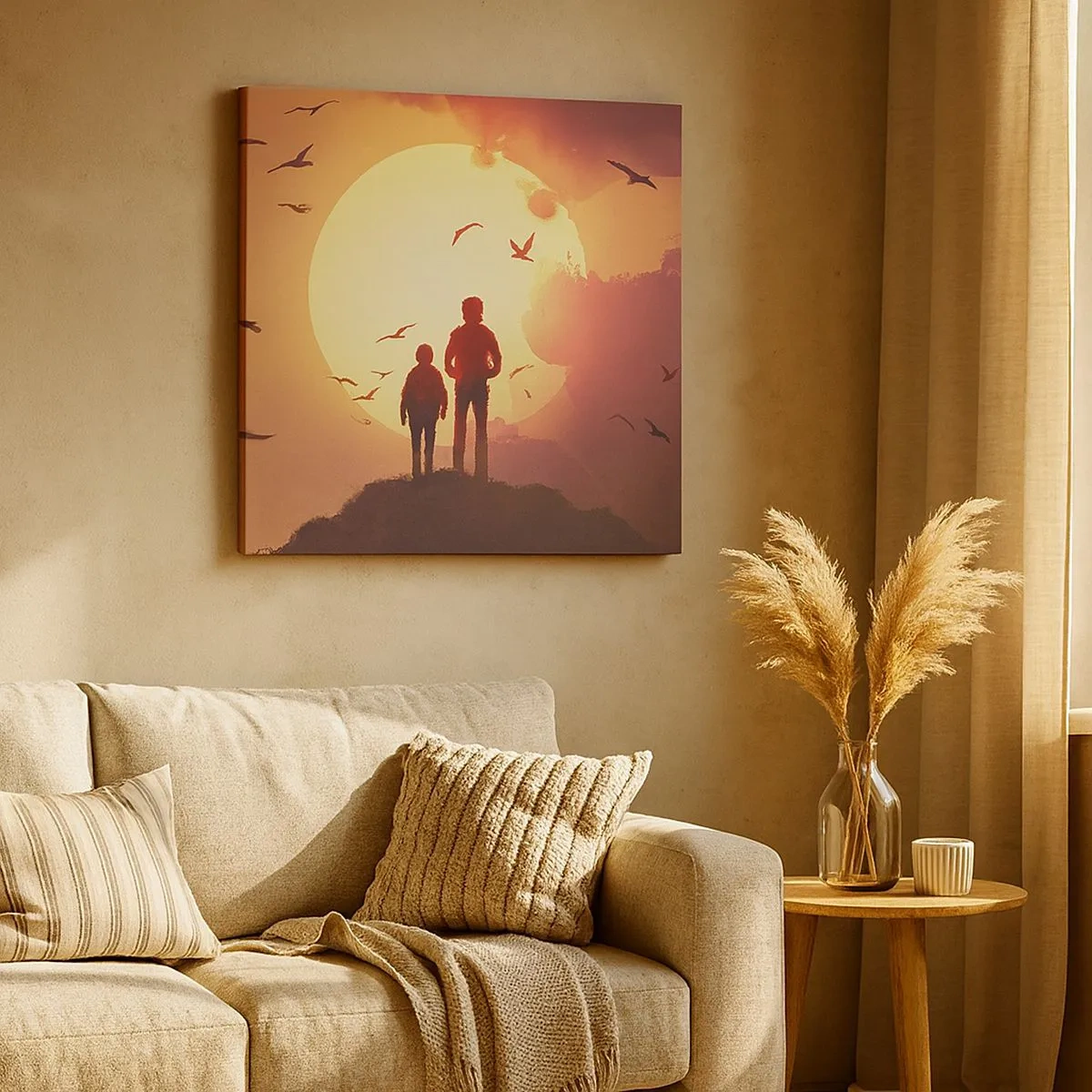 Tablou pe pânză - Față în față cu soarele - 30x30 cm