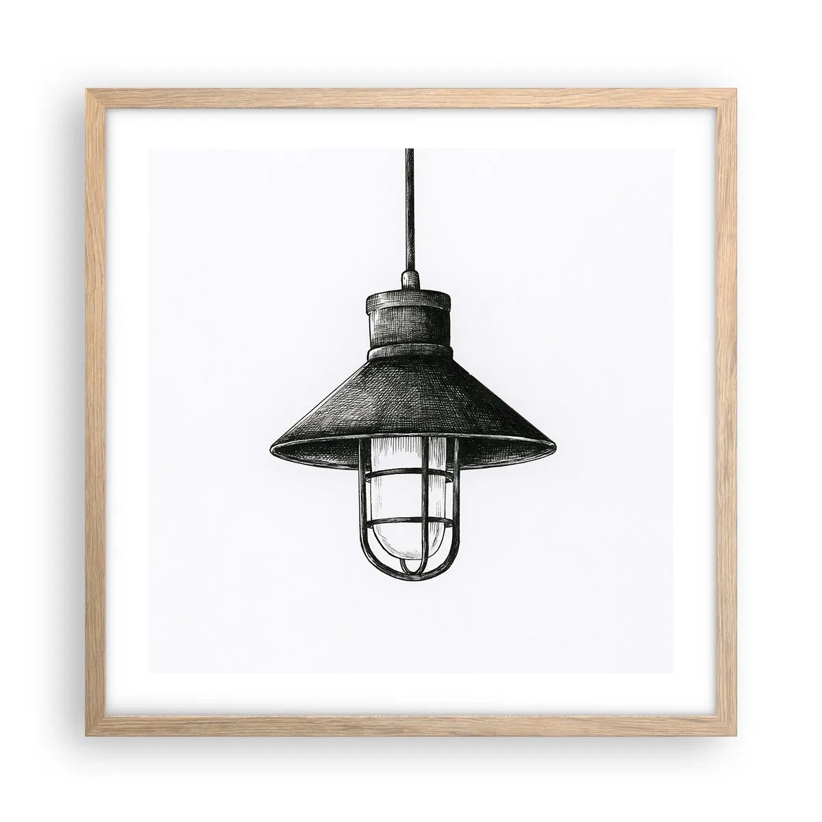 Poster în ramă de stejar deschis - Cu mulți ani în urmă... - 50x50 cm