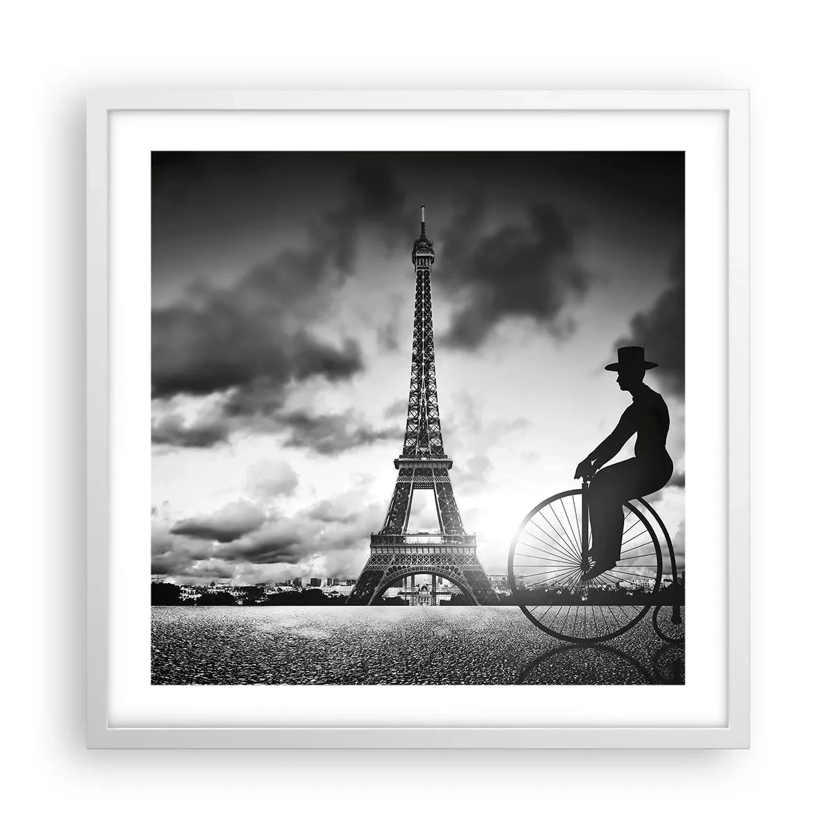 Poster în ramă albă - Dorul de Belle Epoque - 50x50 cm